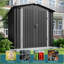 Remise de rangement verrouillable en métal de 6 pi de largeur x 4 pi de profondeur, robuste, grande capacité, résistante à la rouille et imperméable, idéale pour le rangement extérieur, noir-88165558