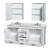 Sheffield 72" Freestanding Double Bathroom Vanity with Marble Top with Medicine Cabinets-807713451-807713455