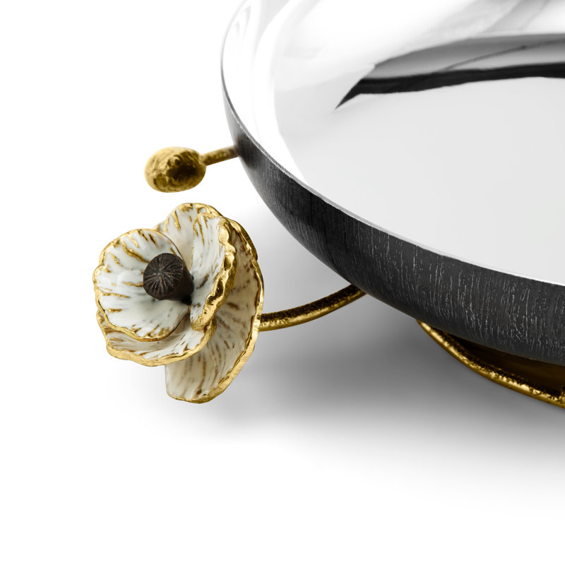 Anemone 10.25" W Footed Platter