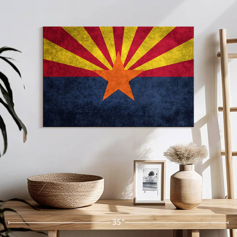 Borges Grunge Arizona Flag, 16" H x 24" W