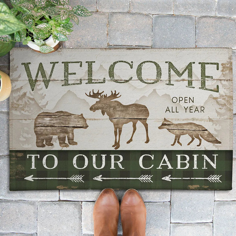 Paillasson Cabin Welcome, L 24 po x L 36 po