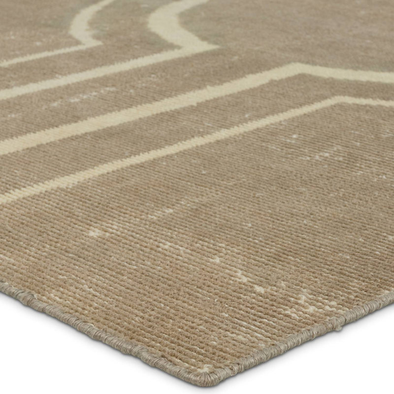Wendy Jane Geometric Area Rug in Taupe, Rectangle 7'10" x 9'10"