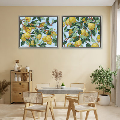 Ensemble de cadres flottants 2 pièces Sunshine Lemon Tree, design par June Erica Vess
