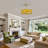 20" Modern 7-Blade Ceiling Fan with Lights, 6-Speed Reversible DC Motor, Brushed Gold Industrial Ceiling Fan with Remote Control for Living Room Bedroom, E12 Base, Clear Blades