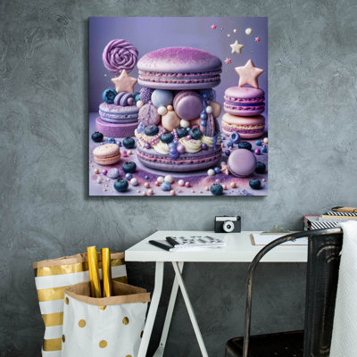  'Lavander And Blueberries Desert' by Rey Klimt Canvas Wall Art, 26" x 26"