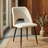 Jonko Modern Comfy Teddy Fabric Upholstered Metal Legs Dining Accent Side Chair Set of 4-75142839