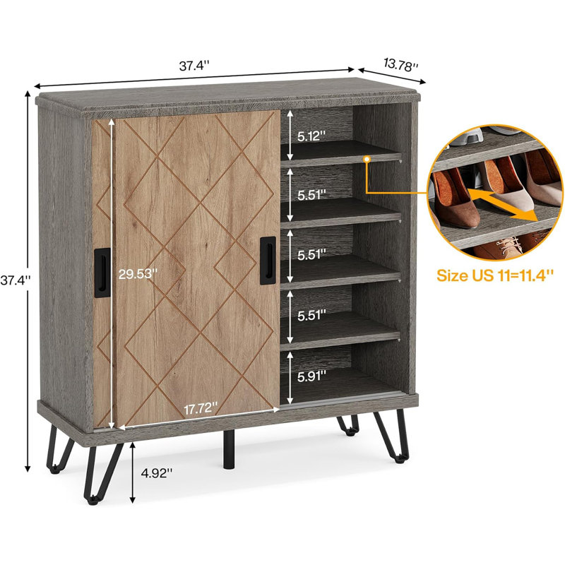 Shoe Cabinet With Sliding Door
