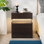 Table de chevet moderne à 3 tiroirs à DEL moderne avec éclairage doux