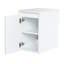 Meuble-lavabo de 36 po avec lavabo en résine, 2 portes à fermeture douce et 1 armoire latérale, conception à fixation flottante