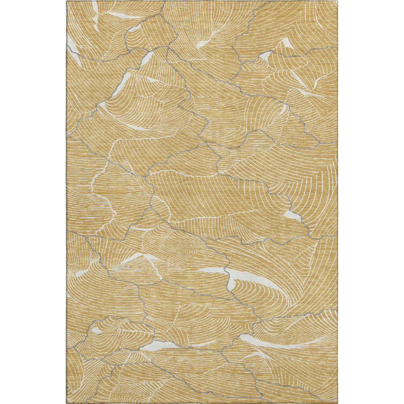 Premium Machine Washable Cossette AMF1048 Lines Rug, Rectangle 3' x 5'