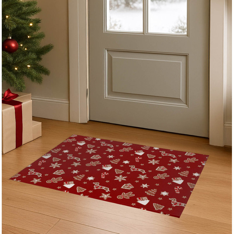 Paillasson d'intérieur Ginger All The Way, Rouge, L 36 po x L 60 po