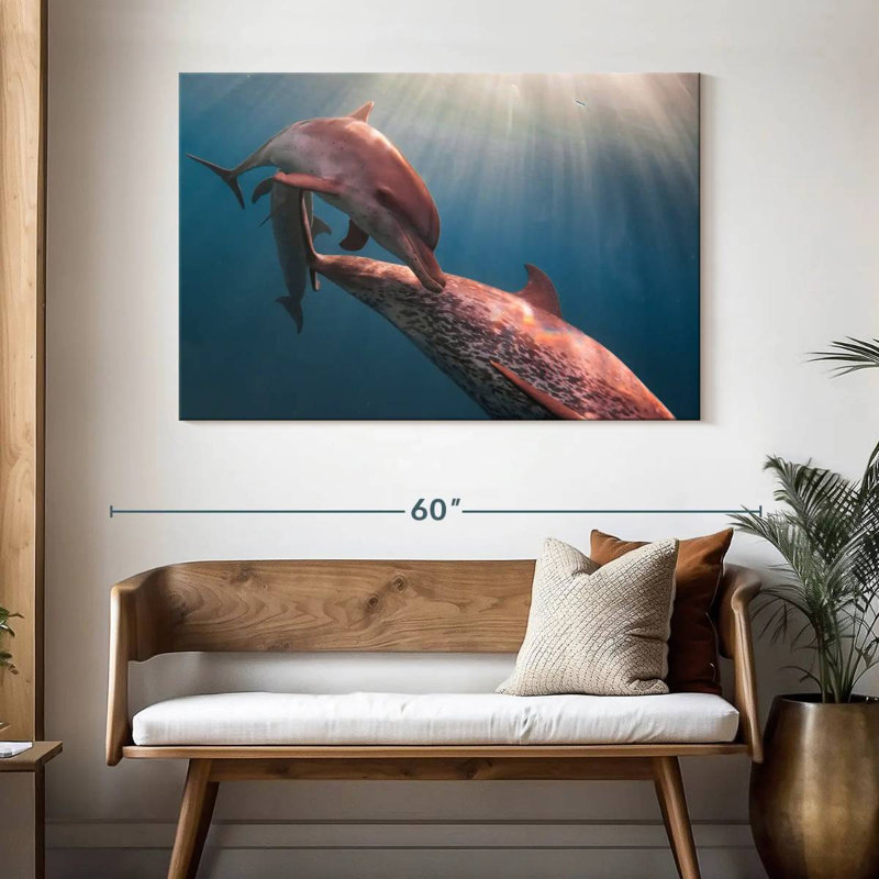 Brampt Amazon River Dolphins, 32" H x 48" W