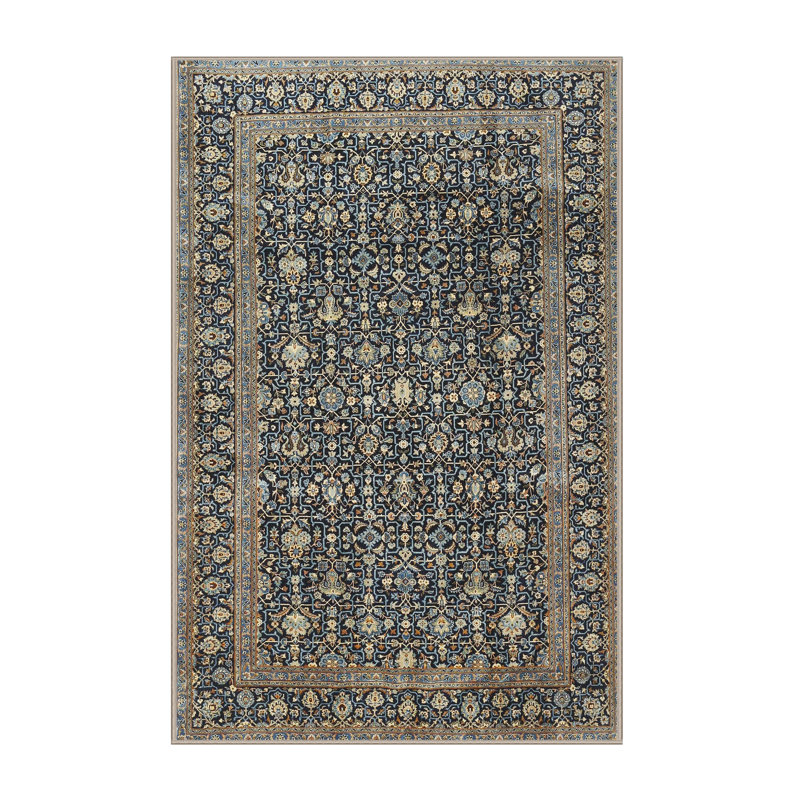 Tapis bleu/brun/beige traditionnel Mahanoy, Rectangle 3 pi x 5 pi