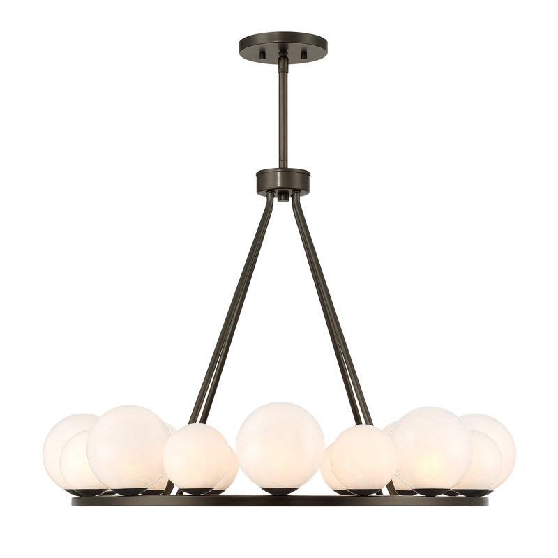 16 - Light Chandelier, Mediterranean Bronze