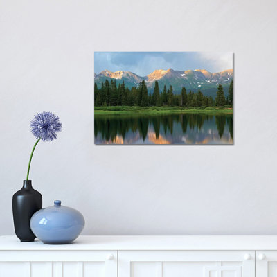 West Needle Mountains Reflected in Molas Lake, Weminuche Wilderness, Colorado 1 Piece Wrapped Canvas Wall Art
