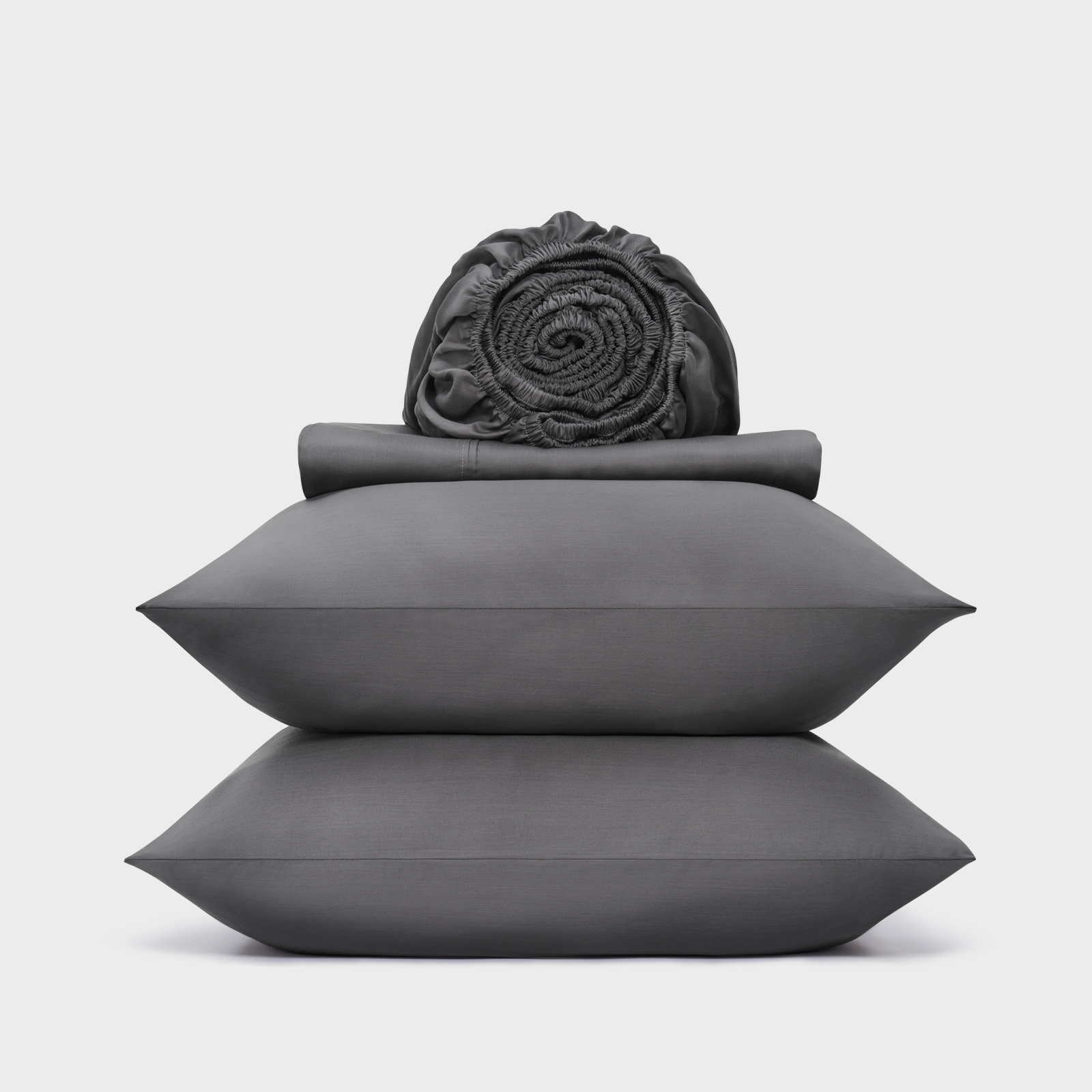 Tencel Sheet Set 4 Pieces, Charcoal Gray, Queen Sheet Set + 1 Fitted Sheet + 2  Pillowcases