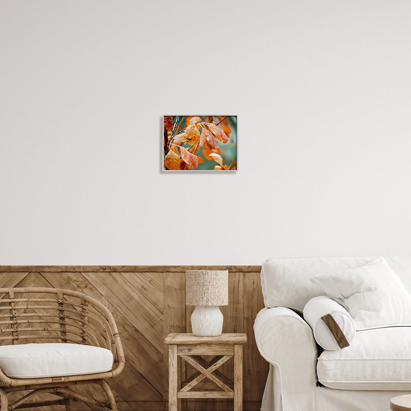 «Autumn Tree Leaves Water Droplets Fall Foliage» par Gail Peck - photographie sur toile flottante