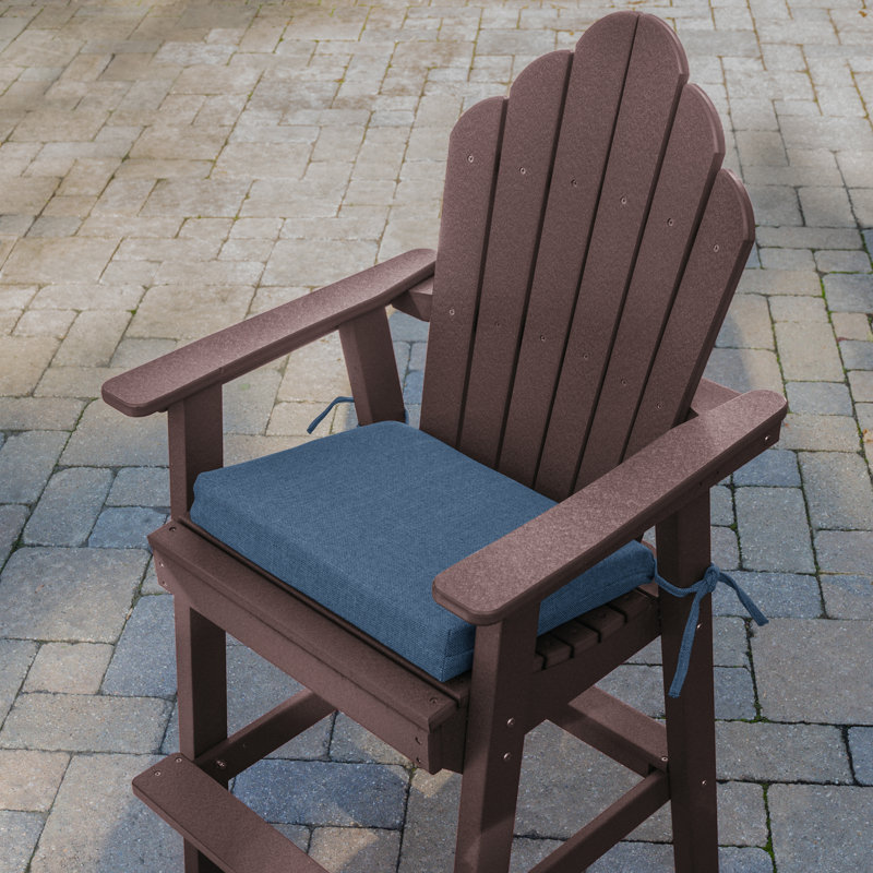 Outdoor Rectangular Chair Cushion Set, Performance Fabric, Set of 2, Indigo