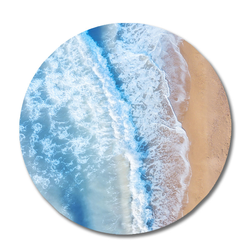 Beach Tides - Photographie sans cadre, Acrylique, H 36 po x l 36 po x P 1,5 po