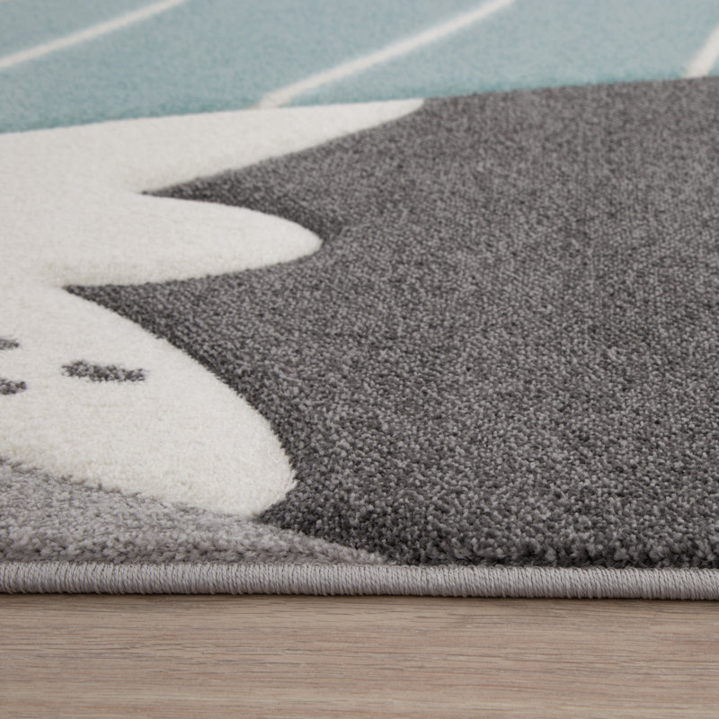 Colunga Blue/Cream/Grey Rug, Square 133cm