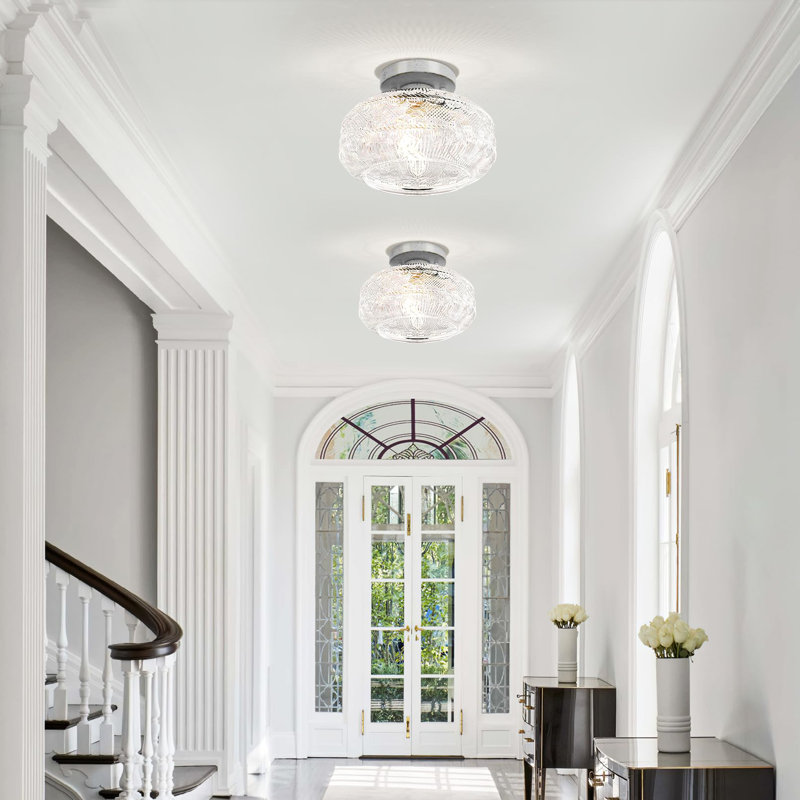 Lustre Gredmarie, Chêne blanc brossé, Clair, H 6,88 po x l 9,38 po x P 9,38 po