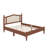 Wooden Vintage Platform Bed with Natural Rattan Headboard-322804484-322804504