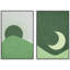 Green Green Sun & Crescent Moon - ensemble de 2 reproductions-92285325-92285326