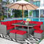 Ensemble de conversation 7 pièces avec canapé en rotin et coussins-1396430838