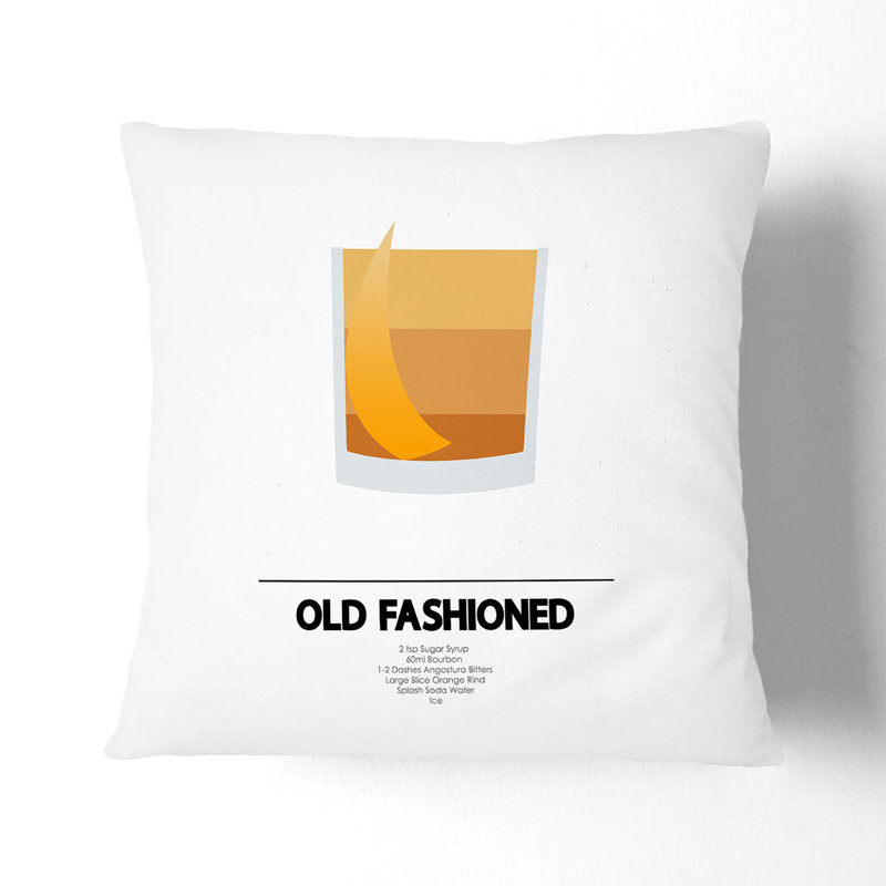 Old Fashioned Square Throw Cushion, 55cm H x 55cm W x 20cm D