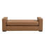 Banc en similicuir brun élégant et durable