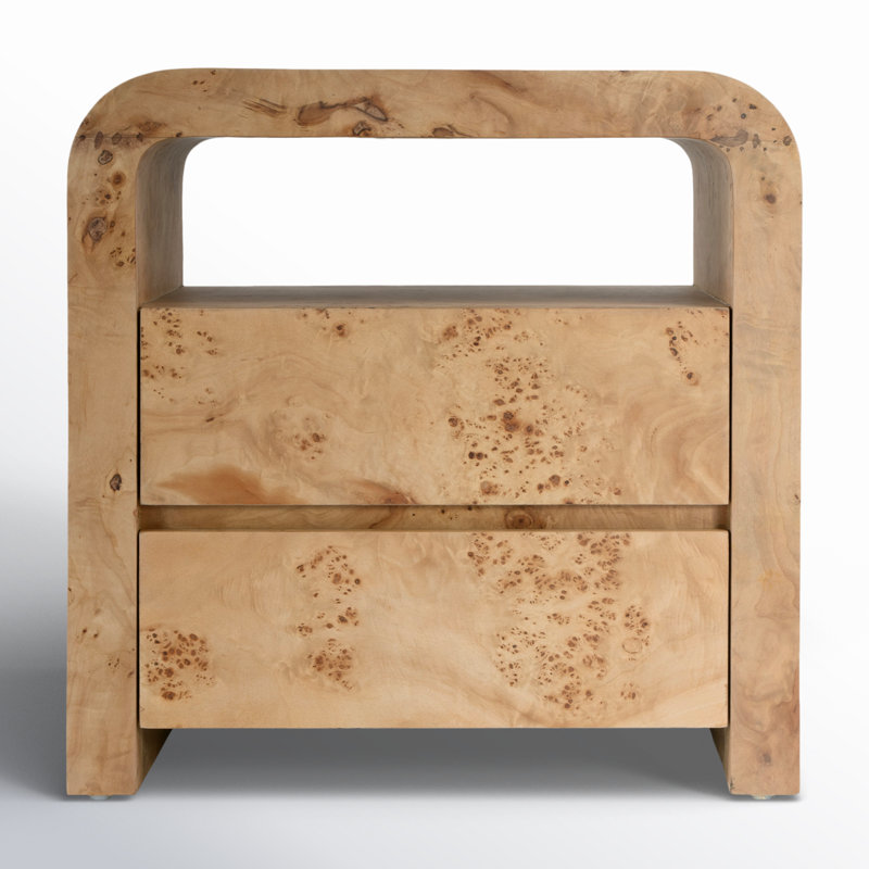 Cassius 2 - Drawer Nightstand in Light Brown