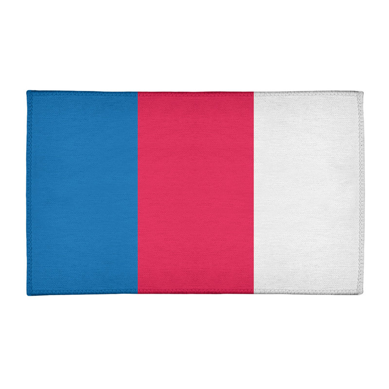 Tapis à rayures bleu/rouge, Rectangle 2 pi x 3 pi