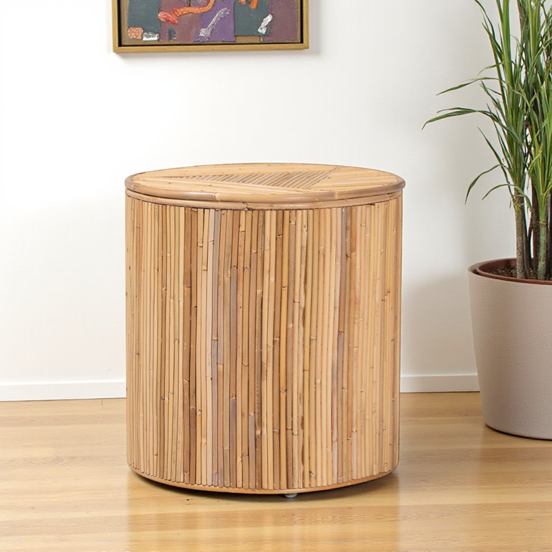 Table de bout en rotin naturel de style bohémien Satori