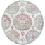 Tapis floral en polypropylène tissé à la machine ivoire / bleu / rouge-1346750484