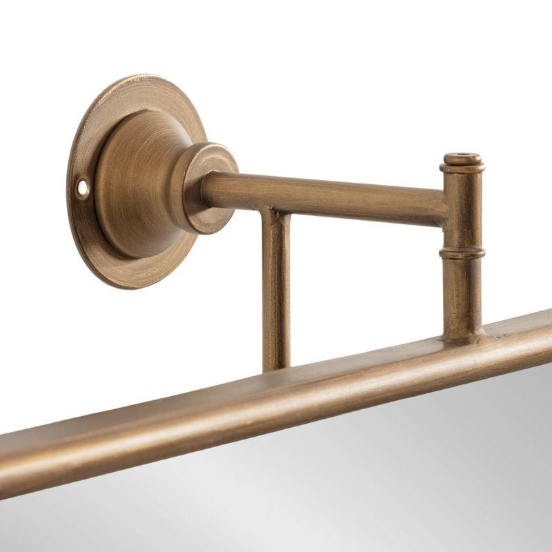 Dunnell Rectangle Pivot Bathroom Wall Mirror, 40" x 24", Gold