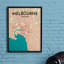 Melbourne City Map - No Frame Print-1069776533