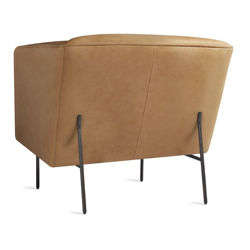 Dandy Leather Lounge Chair, Camel Leather