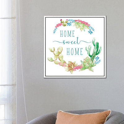 Cactus Vignette Wreath by Nan - Painting on Canvas