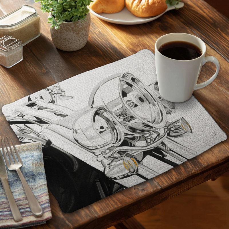 Braided Polyester Placemats Set of 4 | Home Decor Accessories