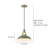 Gollenberg 1-Light Modern Dimmable Single Pendant Light in Matte Green with Metal Shade-2074106965