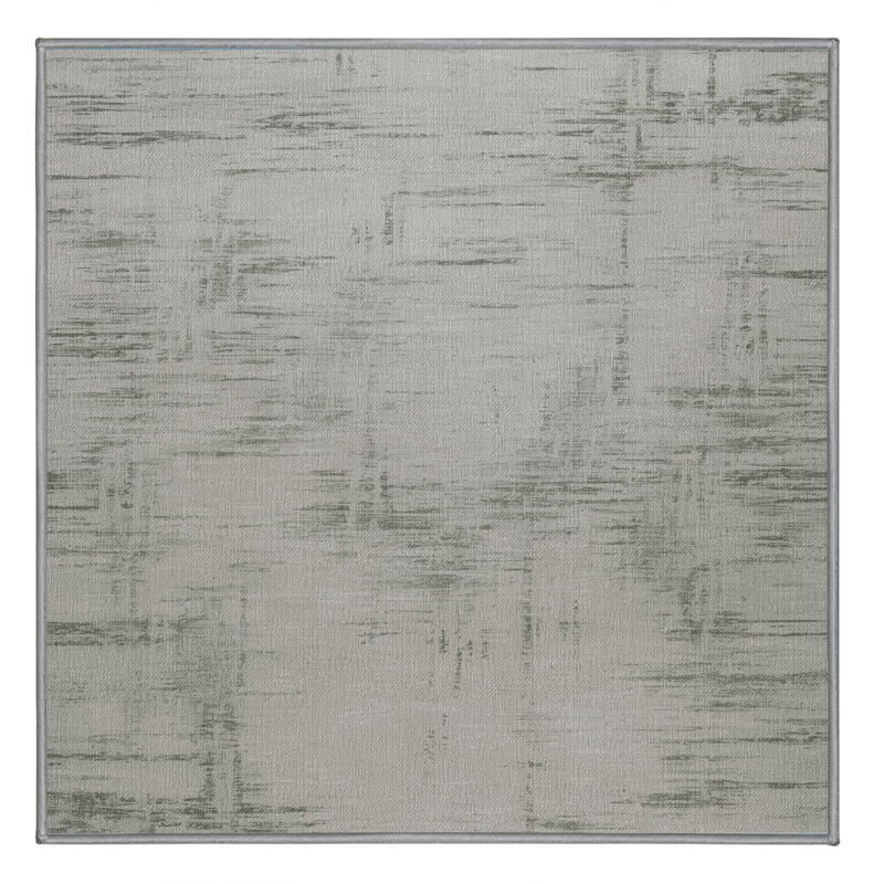 Machine Washable Abstract Gray Area Rug, Square 8'