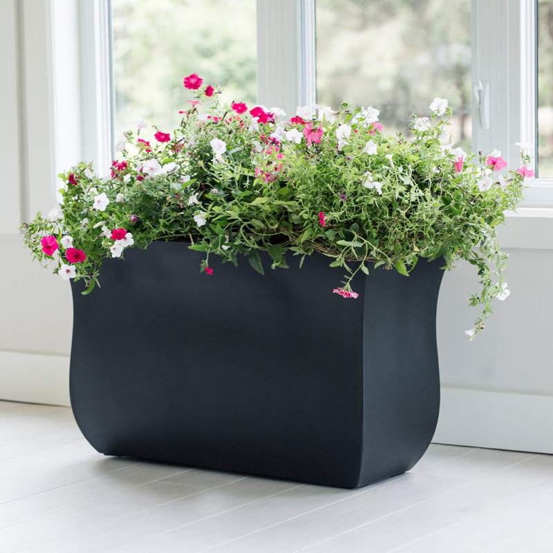 Pot à fleurs H 22 "Clywd, Noir, noir, noir, noir