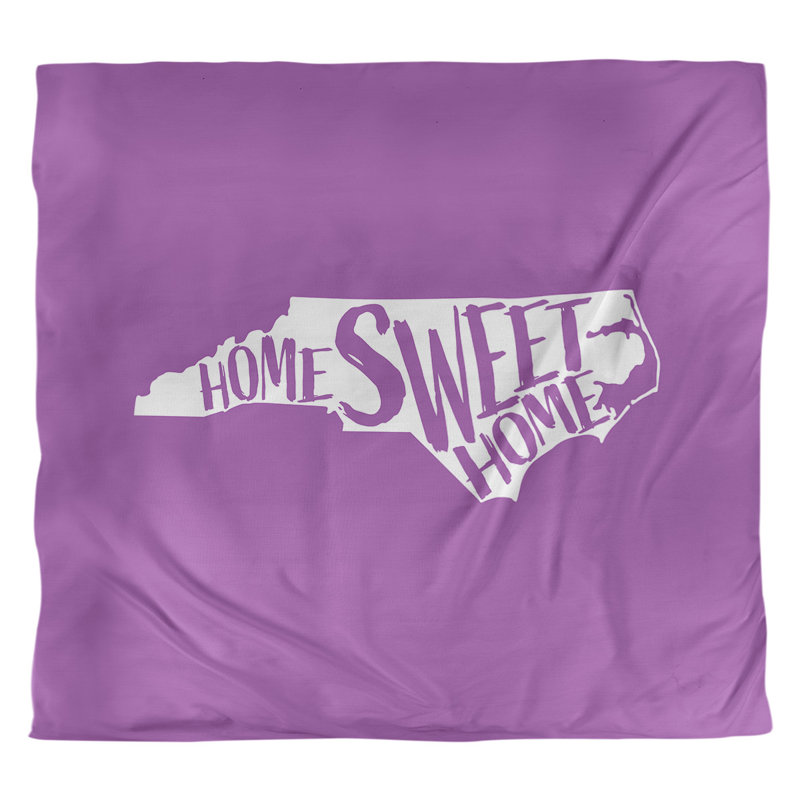 Housse de couette à base de caroline du nord, Microfibre, Housse de couette pour très grand lit, Violet