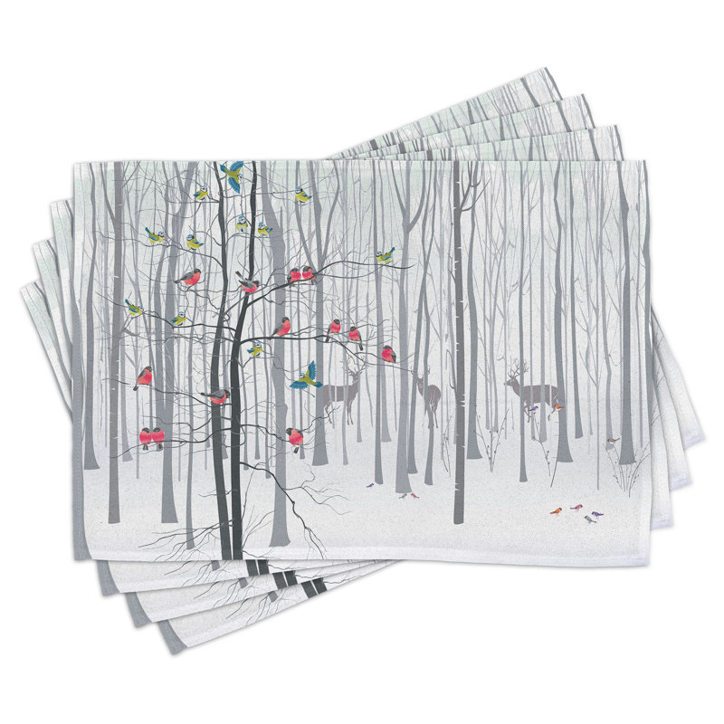 Multicolore 8 tapis d'oiseaux sur un arbre Allium Way®