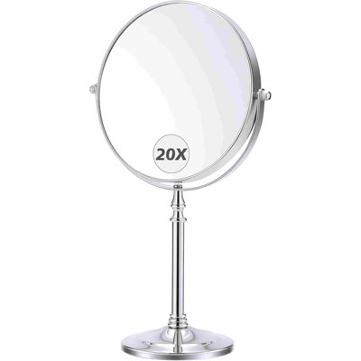 Magnifying Mirror 20x, Double Sided 1X & 20X Magnifying Mirror on Stand, Large Tabletop Magnified Vanity Mirror, Magnified Mirrors with 360°Rotation f