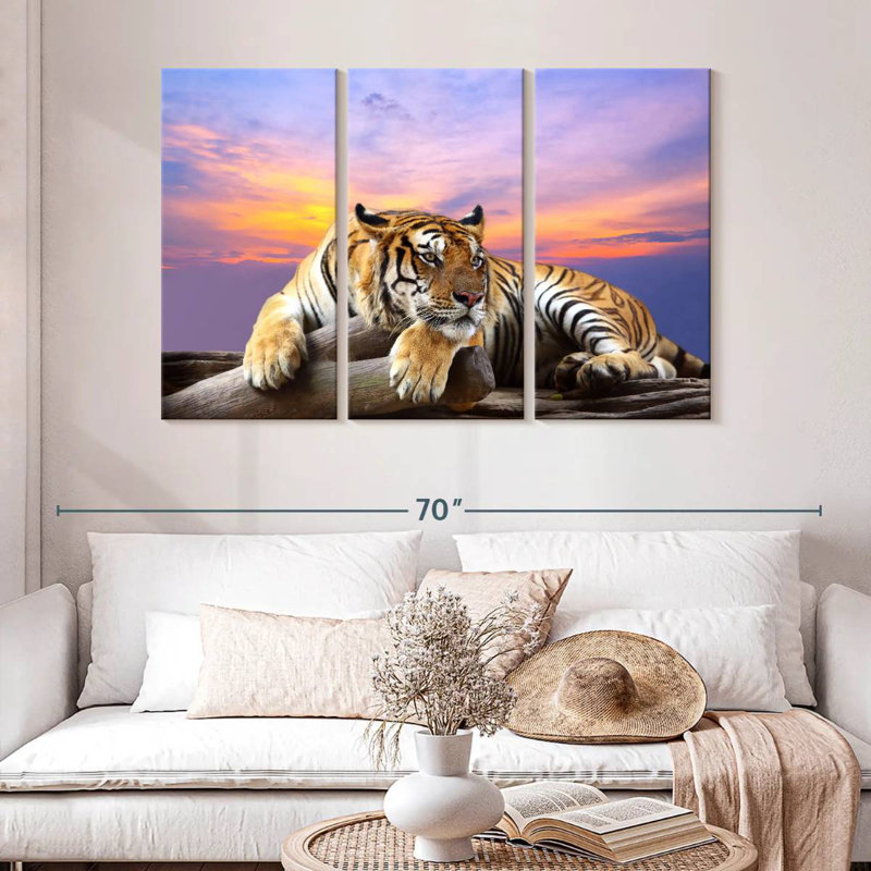 Lounging Tiger, 32" H x 50" W