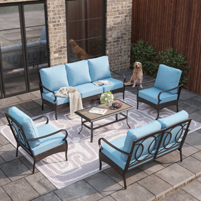 7-person Outdoor Conversation Set With Loveseat