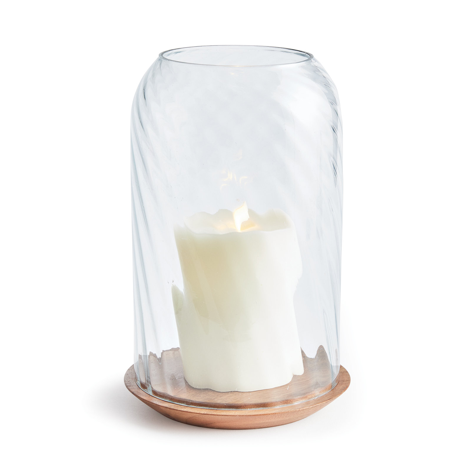 Nira Hurricane Candle Holder, 11" H x 7" W x 7" D
