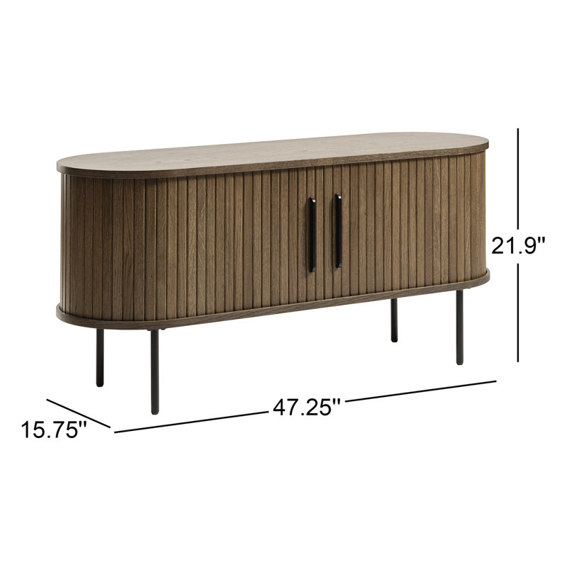 Iris 47.25'' Media Console, Smoked Oak