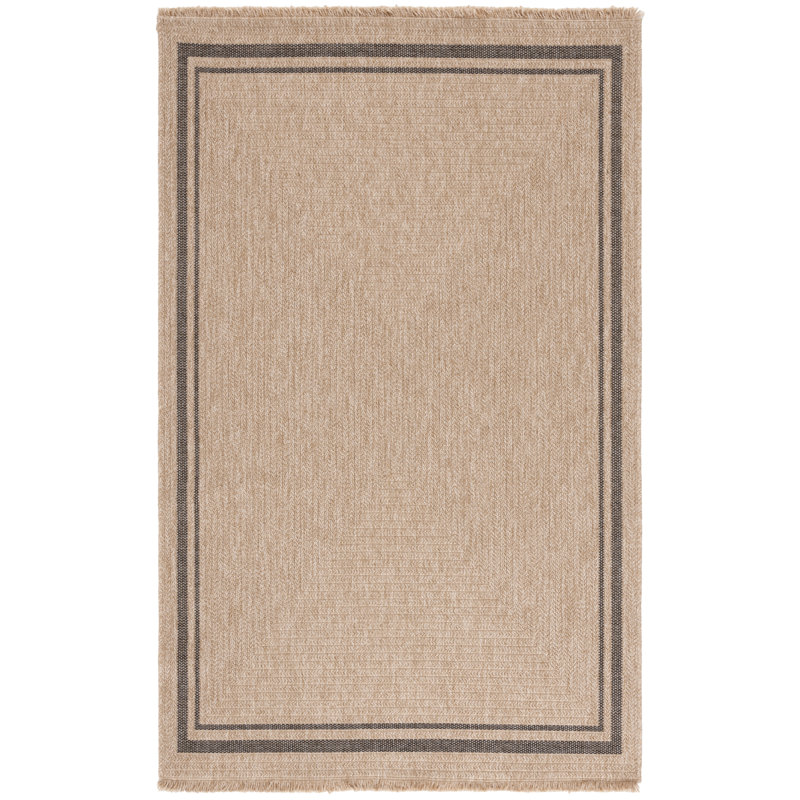 Shavanda Retreat Performance Bordered Rug, Rectangle 5'3" x 7'6"